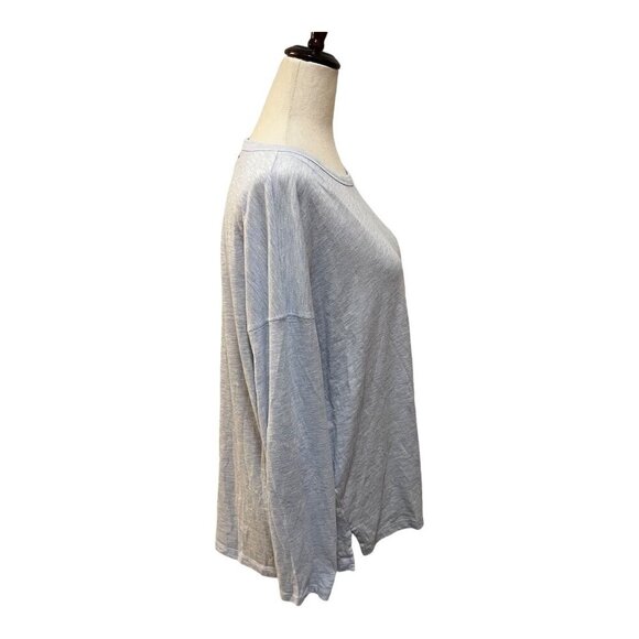 Lou & Grey Womens Blue Dolman Long Sleeve Crew Neck Top LARGE Casual Work - Picture 2 of 9